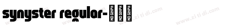 synyster regular字体转换